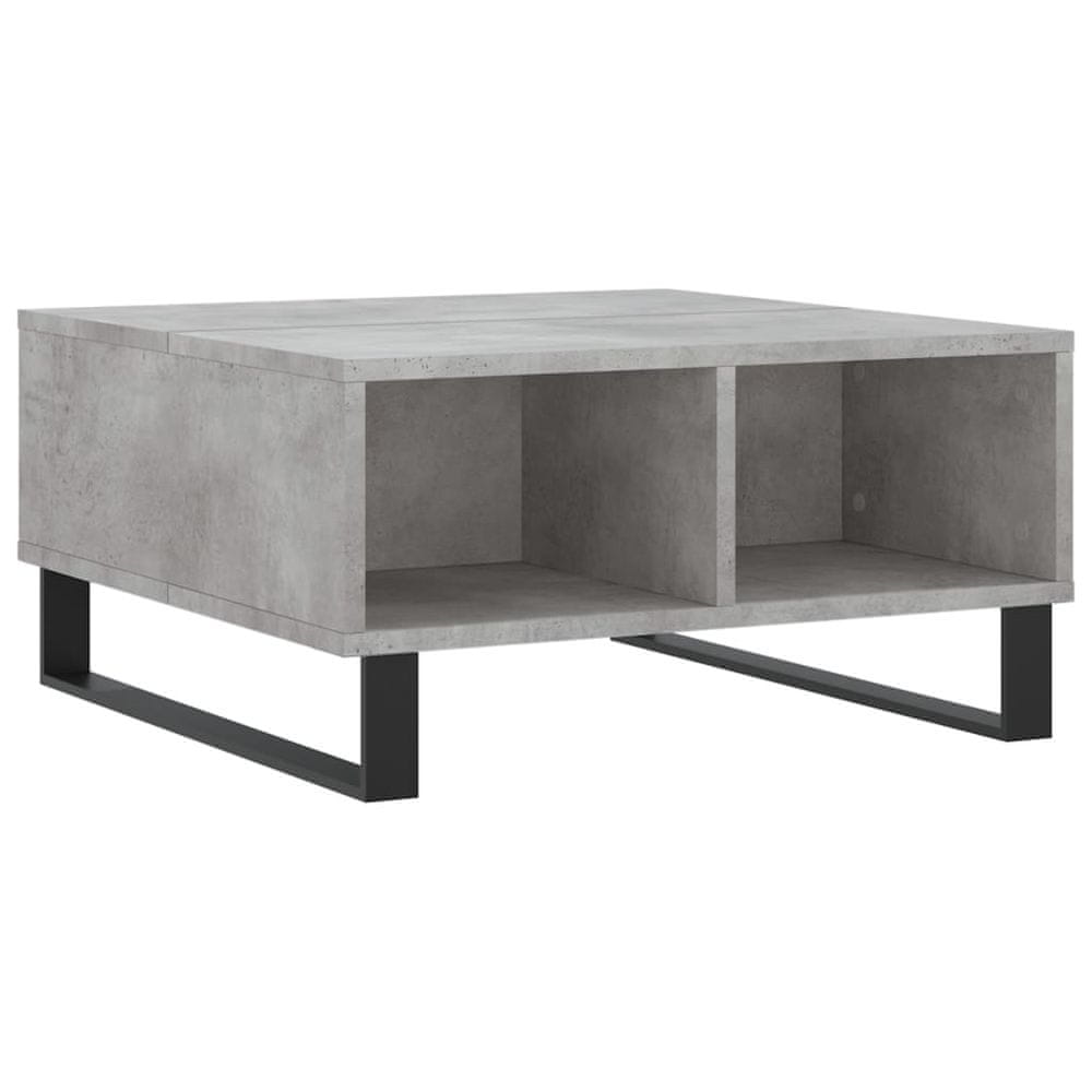 Vidaxl Konferenčný stolík betónovo sivý 60x60x30 cm kompozitné drevo